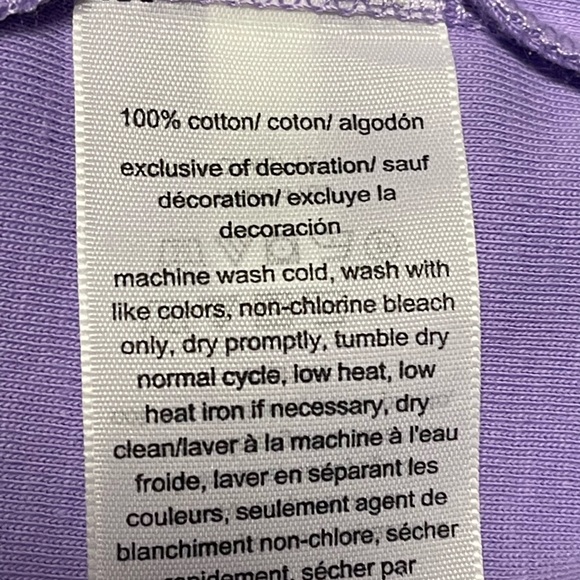 TOMMY HILFIGER COTTON T-SHIRT V-NECK WOMEN SHORT SLEEVES PURPLE COLOR SIZE 1X - Picture 6 of 7